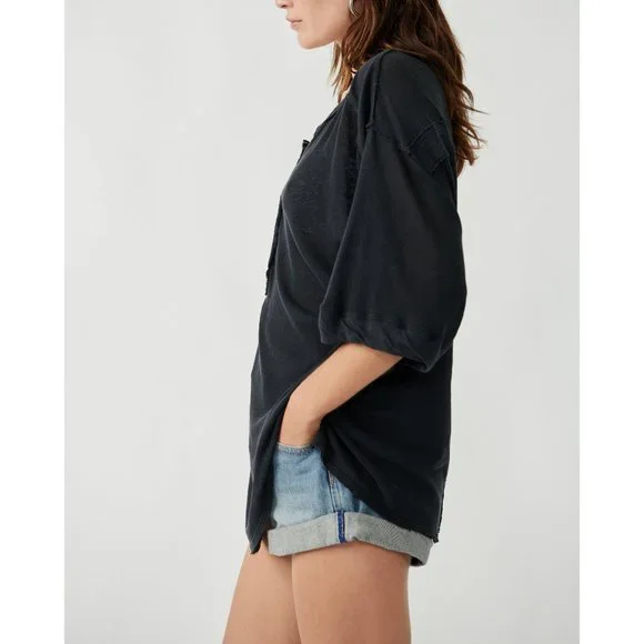 FREE PEOPLE Care FP Maribell Henley / Black - Picture 4 of 6